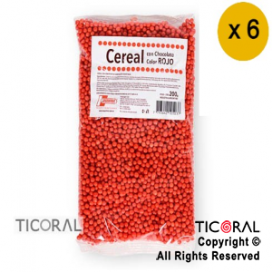 CEREAL CHOCOLATE COLOR ROJO  X 6 paquetes X200GR ARGENFRUT